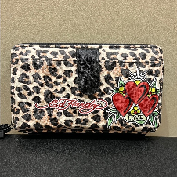 Ed Hardy Handbags - Ed Hardy | Leopard Print Wallet/Wristlet